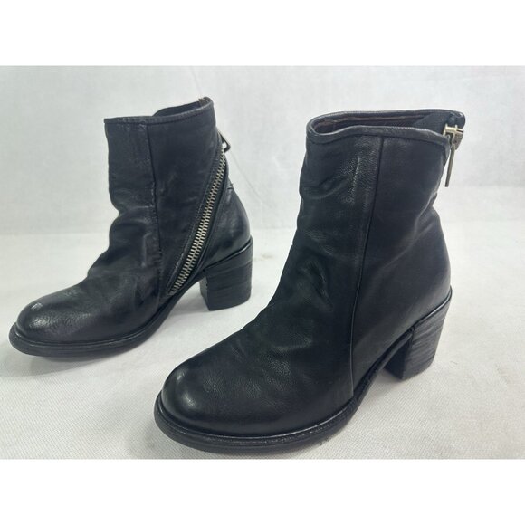 A.S.98 Jase A24208 Leather Booties in Black Womens 6 EUC - Picture 3 of 7